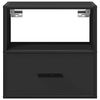 vidaXL Veggmontert nattbord svart 40x31x39,5 cm