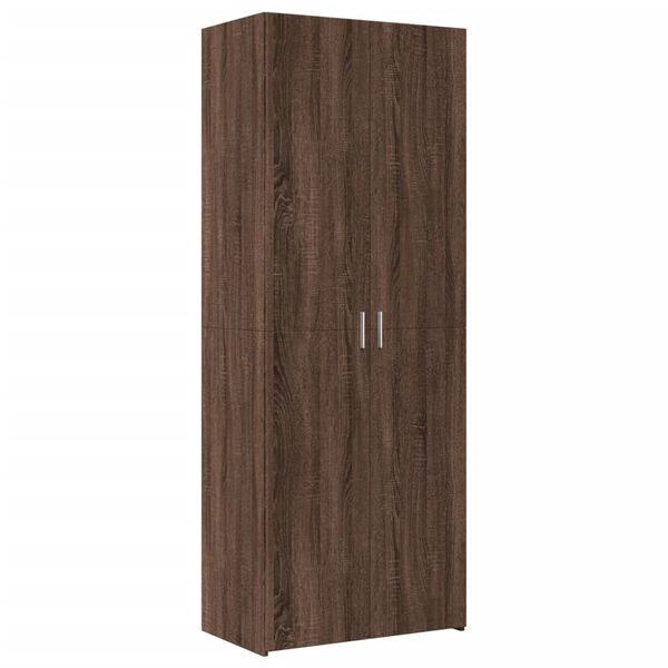 vidaXL Highboard brun eik 70x42,5x185 cm konstruert tre