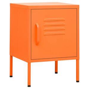 vidaXL Nattbord oransje 35x35x51 cm st&aring;l