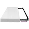 vidaXL Flytende vegghylle h&oslash;yglans hvit 90x23,5x3,8 cm MDF