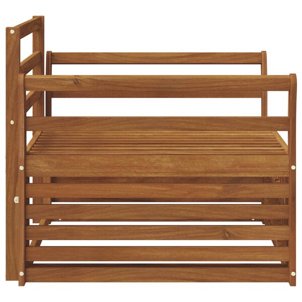 vidaXL 2 Stk Sofa med armlener Naturlig