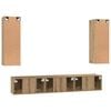 vidaXL TV-benksett Veggmontert 5 pcs Artisan Eik Konstruert tre