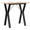 vidaXL Spisebord Y-ramme 80x50x75 cm heltre furu og st&aring;l