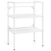 vidaXL Badehylle hvit 59x38x83 cm jern