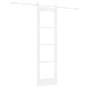 vidaXL Skyved&oslash;r ORKDAL Hvit 61 x 198,5 cm Massivt furutre og glass