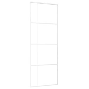 vidaXL Skyved&oslash;r ESG-glass og aluminium 76x205 cm hvit