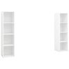 vidaXL TV-benker 2 stk hvit 142,5x35x36,5 cm konstruert tre