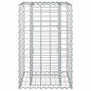 vidaXL Gabion hevet seng s&oslash;lv 50 x 50 x 80 cm Galvanisert St&aring;l