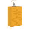 vidaXL Highboard sennepsgul 68x39x113 cm st&aring;l