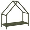 vidaXL Vedstativ olivengr&oslash;nn 60x25x60 cm kaldvalset st&aring;l