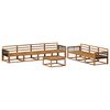 vidaXL Utend&oslash;rs sofa-sett 8 pcs Naturlig Solid akasietre