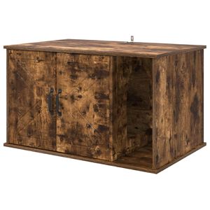 vidaXL Katt Hus R&oslash;kt eik 85 x 55 x 50 cm Konstruert tre