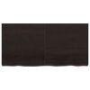 vidaXL Bordplate m&oslash;rkebrun 120x60x(2-6) cm behandlet heltre eik