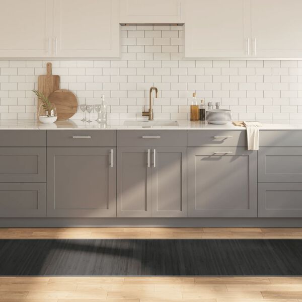 vidaXL Teppe rektangulær grå 70x500 cm bambus