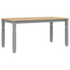 vidaXL Spisebord Corona gr&aring; 160x80x75 cm heltre furu