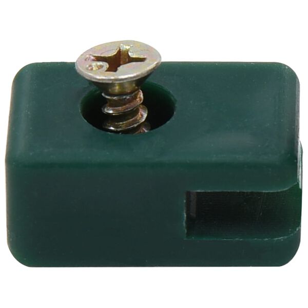 vidaXL Tr&aring;dholder med skrue for hagegjerde 100 sett gr&oslash;nn