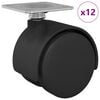vidaXL Svinghjul 12 stk. Svart 39,5 x 39,5 x 37,8 mm Jern og PP