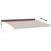 vidaXL Automatisk uttrekkbar markise med LED brun 500x350 cm