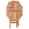 vidaXL Sammenleggbart hagebord 45x45x45 cm heltre teak