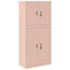 vidaXL Oppbevaringsskap 2 stk. Rosa 80 x 40 x 175 cm St&aring;l L&aring;sbar