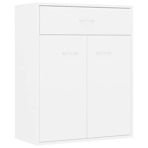 vidaXL Skjenk hvit 60x30x75 cm konstruert tre