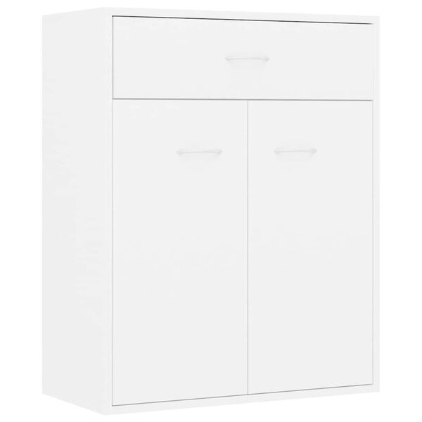 vidaXL Skjenk hvit 60x30x75 cm konstruert tre