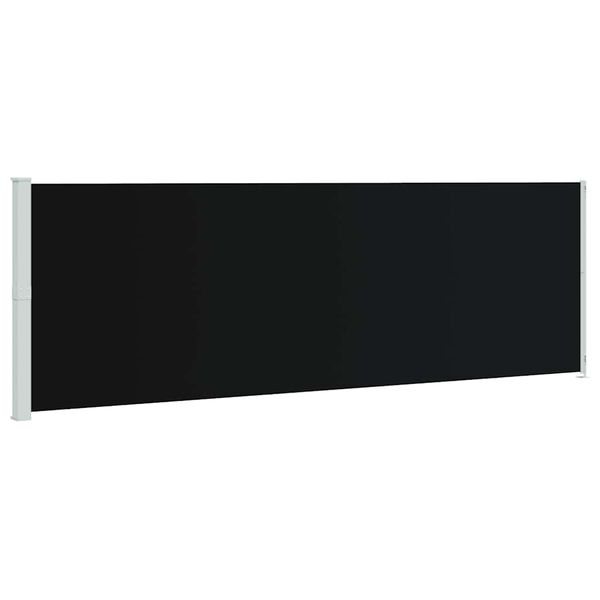 vidaXL Uttrekkbar sidemarkise 200x600 cm svart