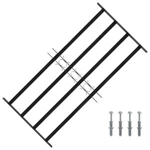 vidaXL Vindu Gitter 115 x 60 cm Pulverlakkert st&aring;l Svart