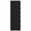 vidaXL H&oslash;yskap Svart Eik 35 x 37 x 109 cm Konstruert tre