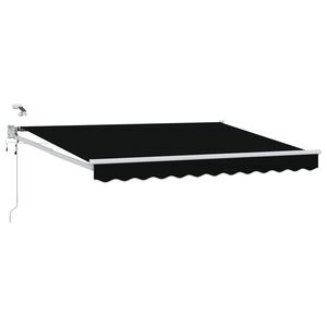 vidaXL Elektrisk Utrekkbar Markise Svart 3 x 2,5 m