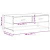vidaXL Salongbord sonoma eik 100x50x35 cm konstruert tre og metall