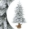 vidaXL Mini juletre med sn&oslash; 45 cm PVC og PE Gr&oslash;nn og hvit