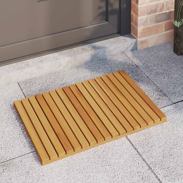 vidaXL Badematte Ensfarget Brun 60 x 40 cm tre