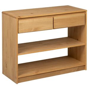 vidaXL Konsollbord SAUDA eik 89,5x36,5x73 cm heltre furu