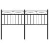 vidaXL Sengegavl i metall svart 140 cm