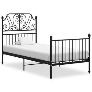 vidaXL Sengeramme svart metall 90x200 cm
