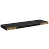 vidaXL Flytende vegghyller 4 stk h&oslash;yglans svart 80x23,5x3,8 cm MDF