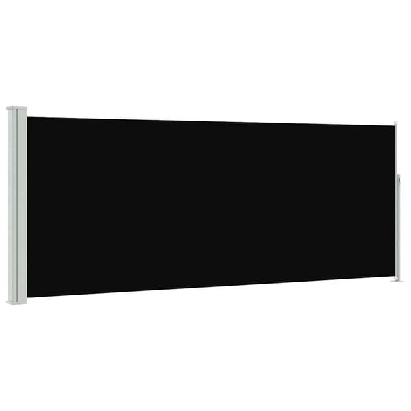 vidaXL Uttrekkbar sidemarkise 120 x 300 cm svart