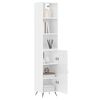 vidaXL Highboard h&oslash;yglans hvit 34,5x34x180 cm konstruert tre