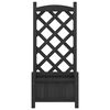 vidaXL Plantekasse med espalier svart heltre gran