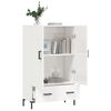vidaXL Highboard h&oslash;yglans hvit 69,5x31x115 cm konstruert tre