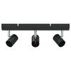 vidaXL Takspot med s&oslash;kelys Svart 38 x 6,5 x 11,5 cm Metall