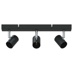 vidaXL Takspot med s&oslash;kelys Svart 38 x 6,5 x 11,5 cm Metall