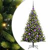 vidaXL Kunstig Hengt Julegran med 150 LED-lys gr&oslash;nn 120 cm PVC og PE