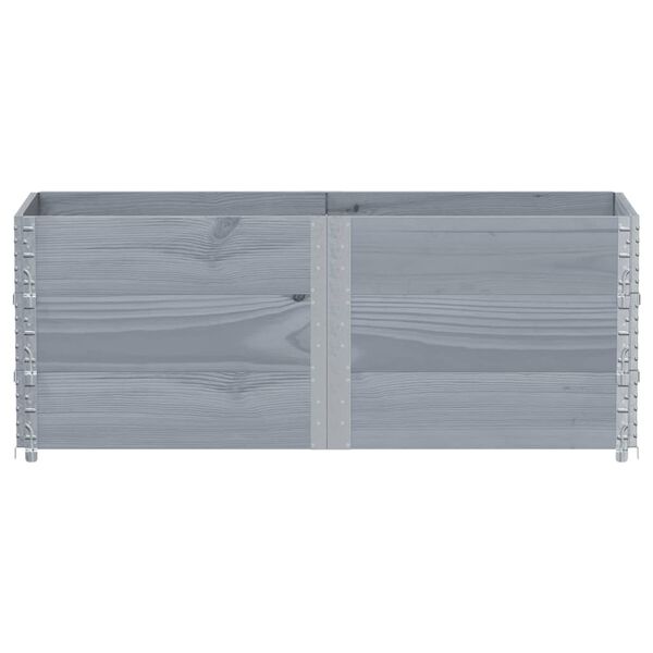vidaXL Hageplantekasse gr&aring; 150x50 cm heltre furu