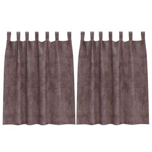 vidaXL Fl&oslash;yel Gardiner 2 stk. Brun 140 x 140 cm Fl&oslash;yel