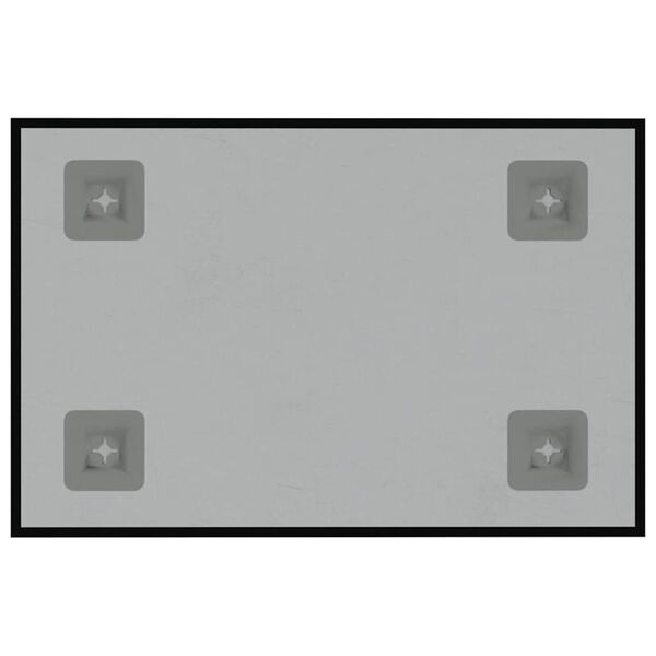 vidaXL Veggmontert magnettavle svart 30x20 cm herdet glass