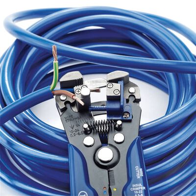 Draper Tools 2-i-1 Auto avisoleringstang/kabelavmantler blå 35385