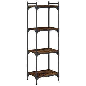 vidaXL Bokhylle 4 etasjer r&oslash;kt eik 40x30x120 cm konstruert tre