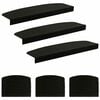 vidaXL Trappematter 15 stk. 65 x 21 x 4 cm Svart Polyester halvrund